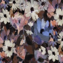 FRENCH TERRY DIGITAL FLOWERS VIOLET (thumbnail)