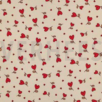 SWEAT NATURAL HEARTS NATURAL/FUCHSIA (thumbnail)