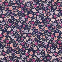 FIJNGEWEVEN KATOENEN POPLIN DIGITAAL BLOEMEN BLAUW (thumbnail)