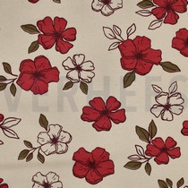 SWEAT NATURALS BLUMEN NATUR/ROT (thumbnail)