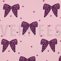 FRENCH TERRY DIERENHUID STRIKJES ROZE (thumbnail)