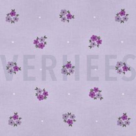 FLANELL BLUMEN LILA/VIOLETT (thumbnail)