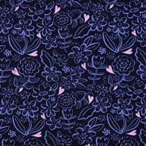 SOFT SWEAT BLUMEN MARINEBLAU (thumbnail)