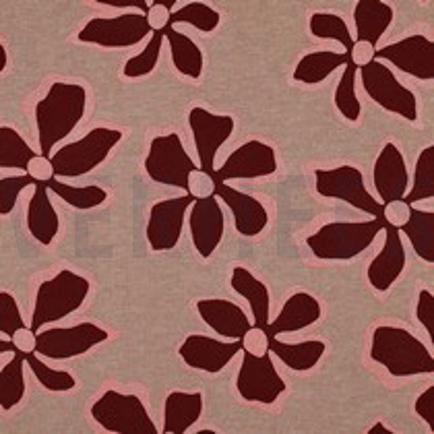 SWEAT MÉLANGE PAILLETTES FLEURS BRUN (thumbnail)