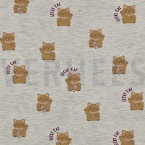 SWEAT MELANGE LUCKY CATS OFF WHITE (thumbnail)