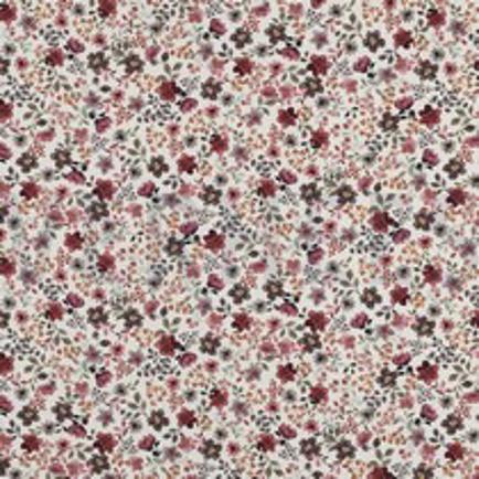 FIJNGEWEVEN KATOENEN POPLIN DIGITAAL BLOEMEN ECRU (thumbnail)