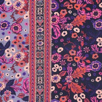 VISCOSE RADIANCE DIGITAL FLOWERS NAVY (thumbnail)