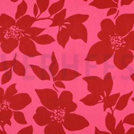 VISKOSE ROSELLA STRETCH BLUMEN ROSA (thumbnail)
