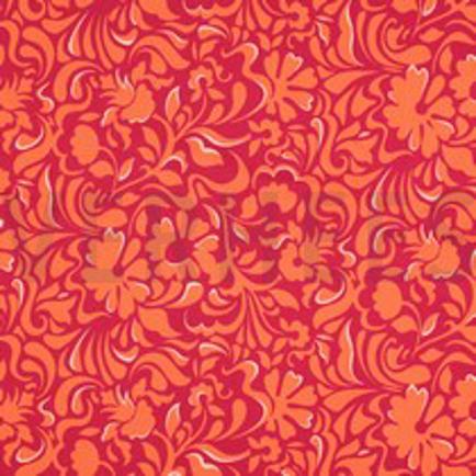 VISCOSE ROSELLA STRETCH BLADEREN AUBERGINE (thumbnail)