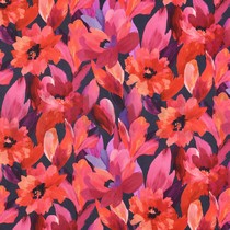 VISCOSE ROSELLA STRETCH DIGITAL LEAVES NAVY (thumbnail)