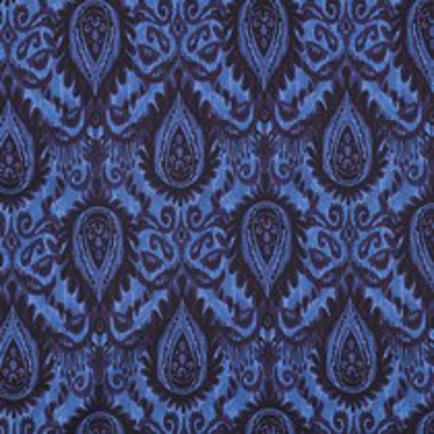 VISCOSE ROSELLA STRETCH DIGITAL ORNAMENT BLEU (thumbnail)