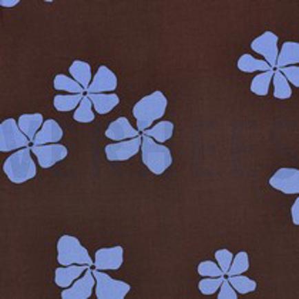 LENZING™ ECOVERO™ BLUMEN DUNKELBRAUN (thumbnail)