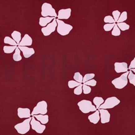 LENZING™ ECOVERO™ BLUMEN BORDEAUXROT (thumbnail)