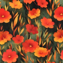 LENZING™ ECOVERO™ DIGITAL BLUMEN GRÜN (thumbnail)