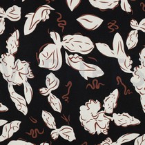 LINNEN VISCOSE BLOEMEN ZWART (thumbnail)