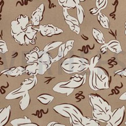 LINNEN VISCOSE BLOEMEN BEIGE (thumbnail)