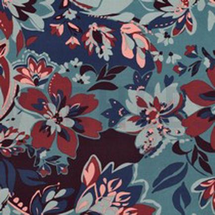 VISCOSE STRETCH FLEURS BLEU (thumbnail)