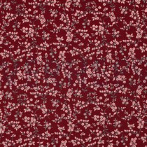 VISCOSE STRETCH FLOWERS BURGUNDY (thumbnail)