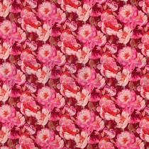VISCOSE SATIN DIGITAL FLEURS ROSE (thumbnail)