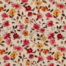 LINNEN VISCOSE CRÊPE DIGITAAL BLOEMEN BEIGE (thumbnail)