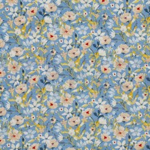 LEINEN VISKOSE KREPP DIGITAL BLUMEN HELLBLAU (thumbnail)