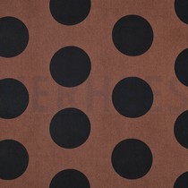 COTTON SATIN POLKA DOTS BROWN (thumbnail)
