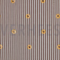 BAUMWOLLE STREIFEN PAILLETTEN BLUMEN BRAUN (thumbnail)