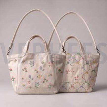CANVAS DIGITAAL SHOPPER PANEEL BLOEMEN NATUREL (thumbnail)