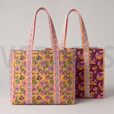 CANVAS DIGITAAL SHOPPER PANEEL BLOEMEN ROZE (thumbnail)