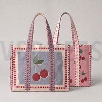 CANVAS DIGITAAL SHOPPER PANEEL KERSEN ROZE (thumbnail)