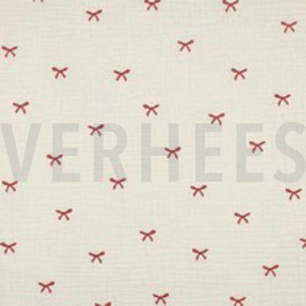 DOUBLE GAUZE EMBROIDERY STRIKJES NATUREL (thumbnail)