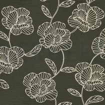DOUBLE GAUZE EMBROIDERY FLOWERS GREEN (thumbnail)