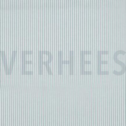 GARENGEVERFD POPLIN STREPEN 3MM TEAL (thumbnail)
