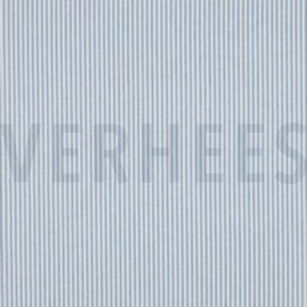 GARENGEVERFD POPLIN STREPEN 3MM BLAUW (thumbnail)