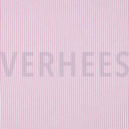 GARENGEVERFD POPLIN STREPEN 3MM ROZE (thumbnail)