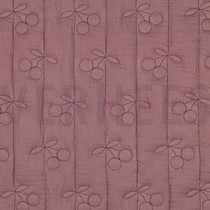 DOUBLE GAUZE GEWATTEERD KERSEN MAUVE (thumbnail)
