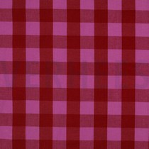 KATOEN GARENGEVERFD RUITEN ROOD/FUCHSIA (thumbnail)