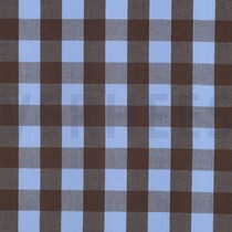 KATOEN GARENGEVERFD RUITEN BLAUW/BRUIN (thumbnail)