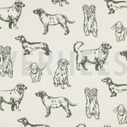 TOILE DÉCORATION CHIENS VERT (thumbnail)