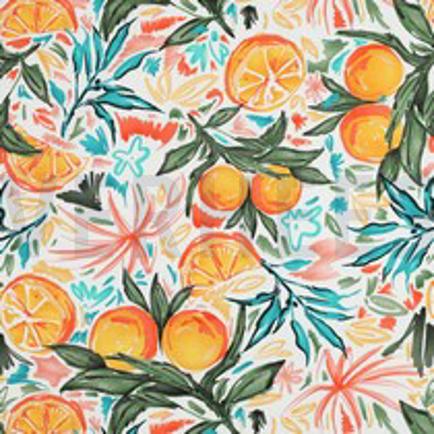 TOILE DÉCORATION DIGITAL ORANGES BLANC (thumbnail)