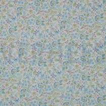 DOUBLE GAUZE GOTS DIGITAL FLOWERS BLUE (thumbnail)