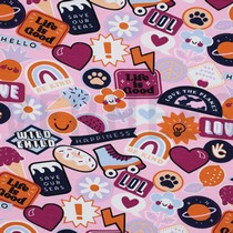 JERSEY PATCHES UND STREIFEN HELLROSA (thumbnail)