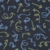 JERSEY MELANGE PFEILE MARINEBLAU MELIERT (thumbnail)