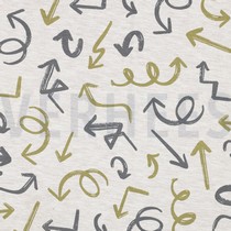 JERSEY MELANGE PFEILE BEIGE MELIERT (thumbnail)