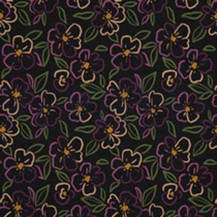JERSEY GEMÊLEERD BLOEMEN ANTHRACIET GEMÊLEERD (thumbnail)