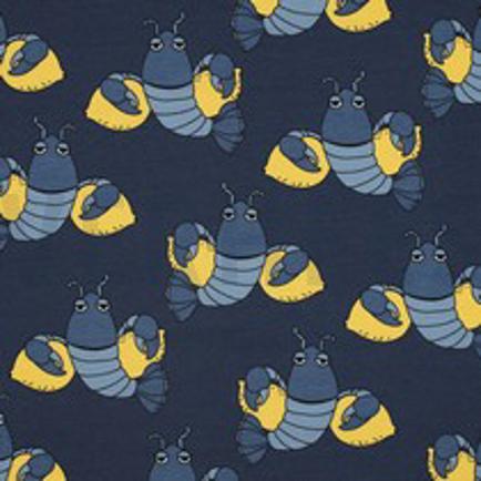 FRENCH TERRY COOLE LOBSTERS BLAUW (thumbnail)