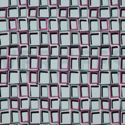 VISCOSE RADIANCE ABSTRACT DONKERGROEN/MINT (thumbnail)