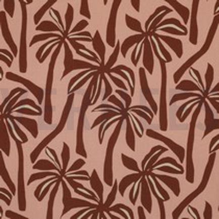 VISCOSE RADIANCE PALMTREES PEACH (thumbnail)