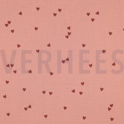 DOUBLE GAUZE KLEINE HARTEN BLUSH (thumbnail)