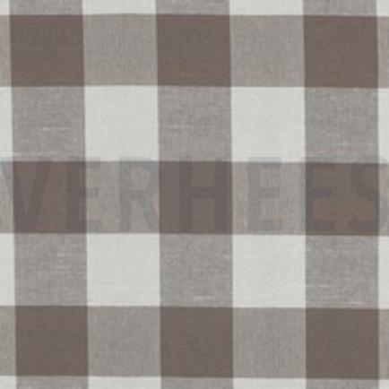BAUMWOLLE GARNGEFÄRBT STREIFEN & KAROS BEIGE (thumbnail)